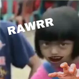 meme, budak, garang, gurau, rawrr