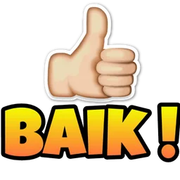 ok, setuju, baik, thumbs up