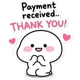 terima kasih, thank you, comel, payment received, online seller