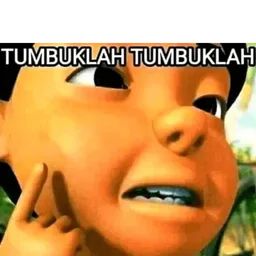 marah, kartun, meme, upin ipin, cabar, mengejek, tumbuklah