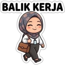 hijab, jalan, kerja, balik kerja, pejabat