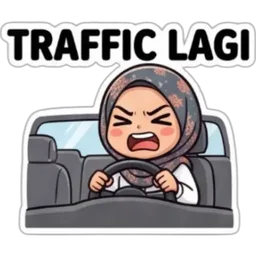 marah, jam, lambat, traffic, memandu