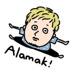 lucu, terkejut, reaksi, alamak