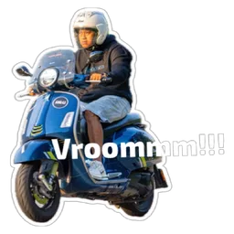 motor, scooter, jalan, vroom, vespa
