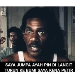 lawak, meme, muka serius, petir