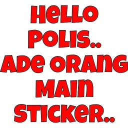 lawak, sindir, polis, main sticker