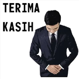 terima kasih, sopan, tunduk hormat, lelaki bersut