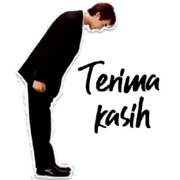 terima kasih, hormat, tunduk, sopan